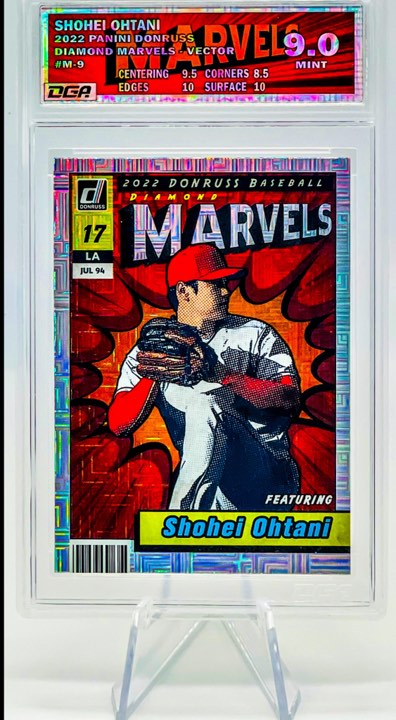 Custom Design on Holographic Material from Dynamic Grading Authority - Pick whichever label best fits your card after we Grade your cards