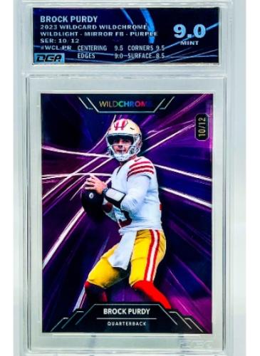 Sports Card Graded by Dynamic Grading Authority - Custom Label - Brock Purdy Auto